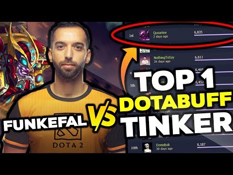 TOP 1 TINKER SPAMMER FUNKEFAL vs TOP 1 DOTABUFF TINKER - EPIC BATTLE DOTA 2