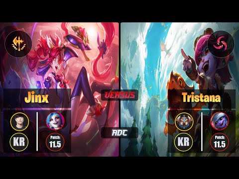 Ruler JINX (ADC) [Conqueror] VS TRISTANA - Challenger KR Patch 11.5
