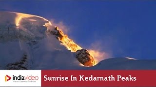 Sunrise in Kedarnath peaks