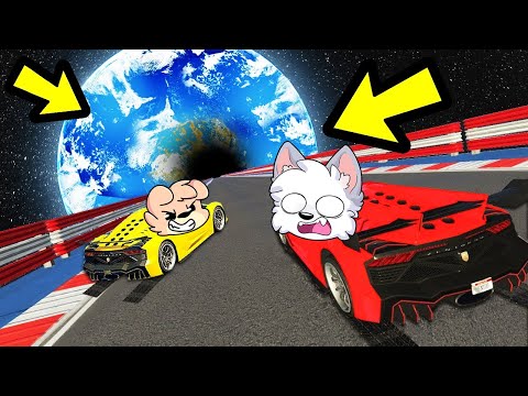 ¡MEGA RAMPA AL FIN DEL MUNDO 99%99 IMPOSIBLE! 😱 GTA V ONLINE con SOY DANY y RABBITO