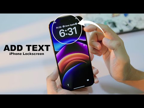 How to Add iPhone Lockscreen TEXT