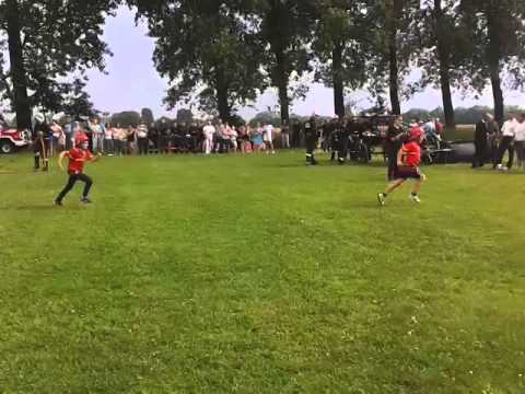 Zawody Sikawek Konnych w Bieńkowicach 06.07.2014r. OSP Zabełków drużyna dziecięca