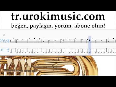 Tuba dersleri Miley Cyrus - Malibu Notalar Eğitim Bölüm#1 um-i723