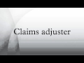 Claims Adjuster