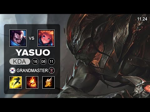 Clozer Yasuo Mid vs Zoe - KR Grandmaster - PreSeason 12 Patch 11.24