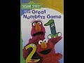 Opening To Sesame Street The Great Numbers Game 2009 DVD