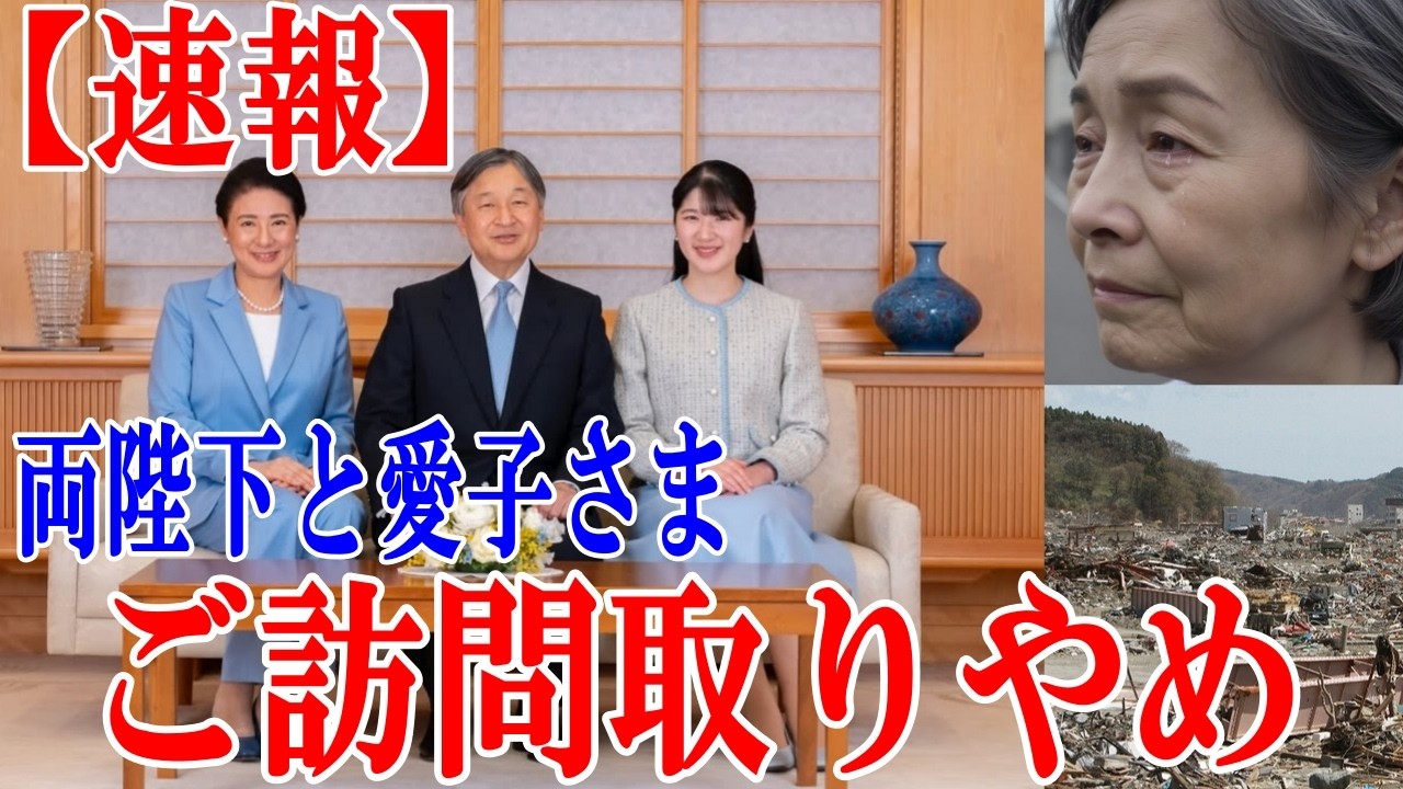【速報】両陛下と愛子さまの岩手県・宮城県ご訪問は取りやめとなりました【皇室】