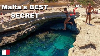 THE BEST PLACE IN MALTA? Cliff diving at St Peter's Pool 🇲🇹 | Solo Female Travel