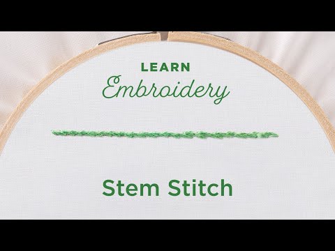 Embroidery 101:  How to Embroider a Stem Stitch