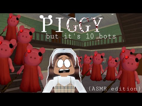 ASMR Roblox Piggy...but its 10 bots!✨//(whispering/mic brushing)