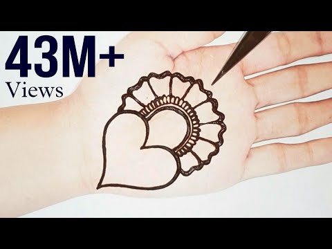 Simple &amp; Attractive Love Heart Mehandi design |Easy Mehndi designs | mehndi design | Shab&#39;s Creation