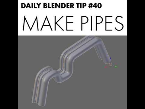 Daily Blender Tip #40 - How To Make Pipes