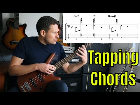 Tapping Chords on Bass Guitar - Two-Hand Tapping Exercise 2 - Bass Practice Diary - 10th Nov 2020