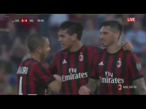 Gustavo Gómez anotó su primer gol en el Milan (marcó el cuarto de cabeza)