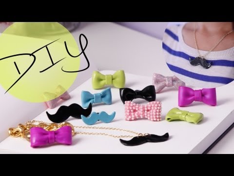 アクセサリーをDIY。かわいいボウリング＆ヒゲネックレスの作り方｜ANN LE（アン・ル (DIY Accessories: How to Make a Cute Bow Ring & Mustache Necklace | ANN LE)