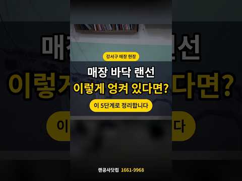매장 랜선이 엉망이라면 꼭 봐야 할 영상 #랜공사 #매장인테리어 #정리