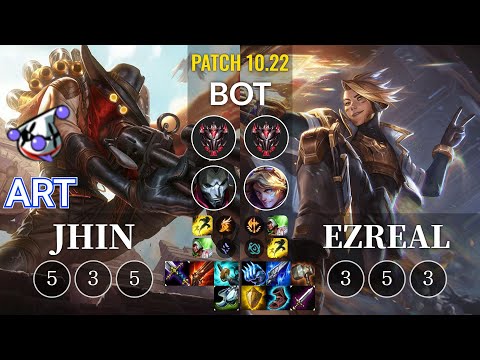 RJ Art Jhin vs Ezreal Bot - KR Patch 10.22