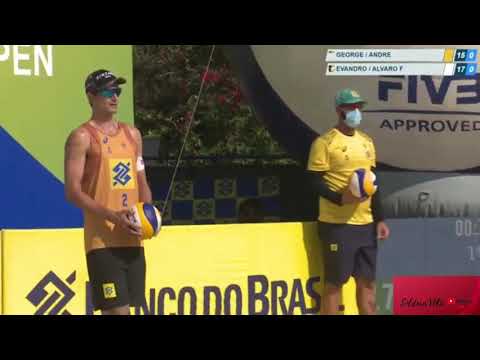 CIRCUITO OPEN BRASILEIRO VÔLEI DE PRAIA EVANDRO E ALVARO F  X GEORGE E ANDRÉ STEIN 2021