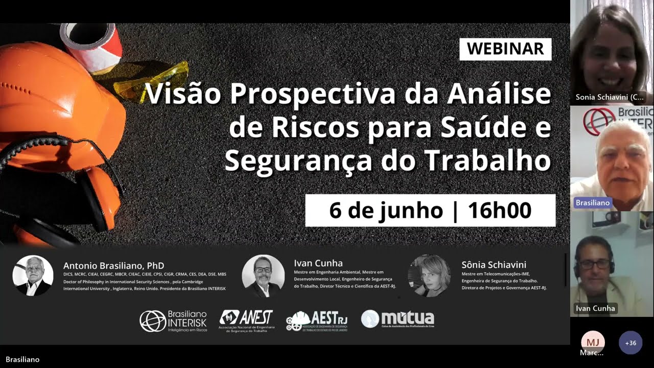 Webinar Visão Prospectiva da Análise de Riscos para Saúde e Segurança do Trabalho