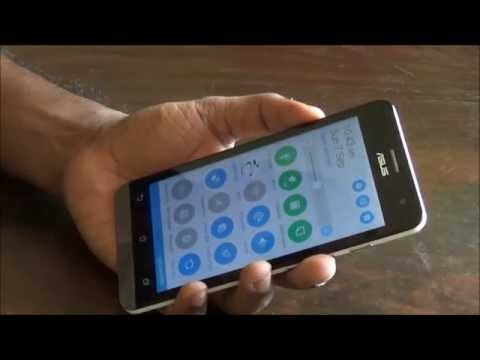 Asus ZenFone 5 ZenUI notification panel demo of two drop-down menu