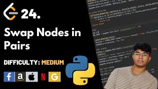 YouTube video 'Swap Nodes in Pairs | Leet code 24 | Theory explained + Python code'