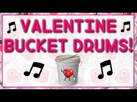 Valentine Music Activity: Bucket Drum Rhythm Play-Along for Elementary Music