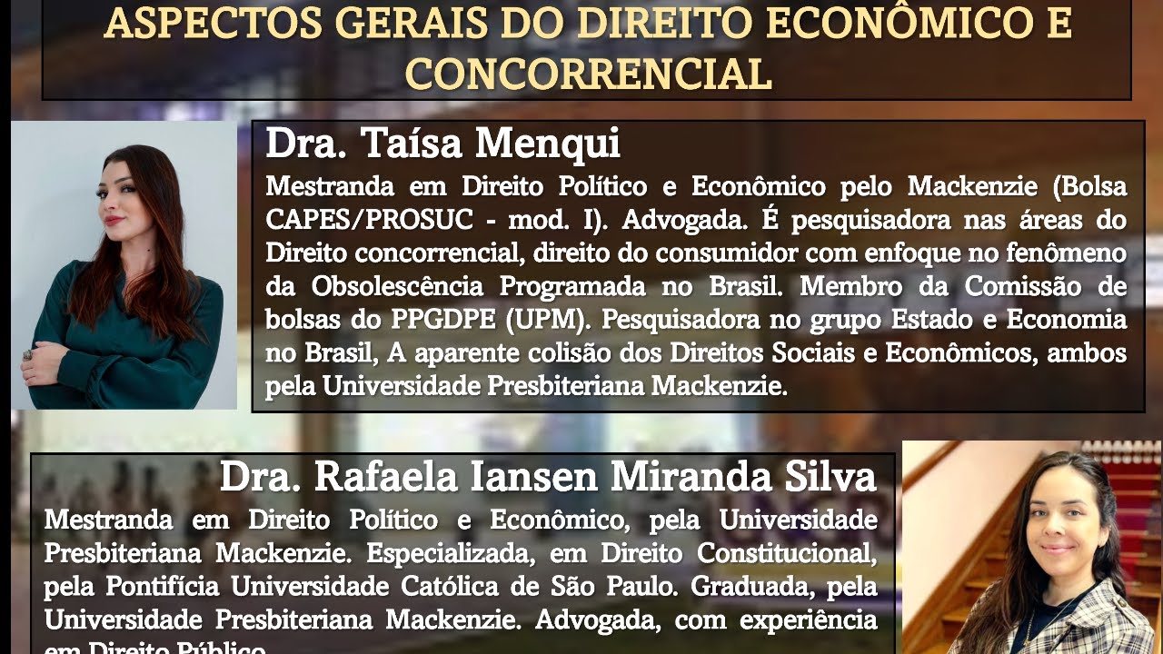 ASPECTOS GERAIS DO DIREITO ECONÔMICO E CONCORRENCIAL