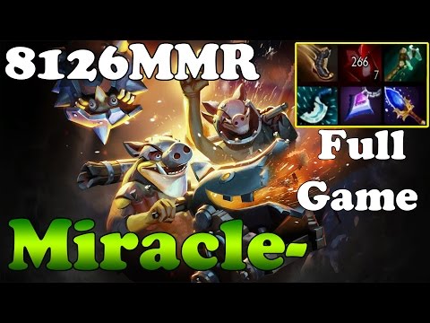 Dota 2 - Miracle- 8126MMR TOP 1 MMR in the World Plays Techies - Full Game - Ranked Match
