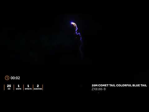 ZX8186-B - 20m Comet tail colorful blue tail