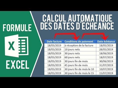 , title : 'EXCEL - CALCUL DES DATES D'ÉCHÉANCE DE FACTURES (Avec date de facture et conditions de paiement)'