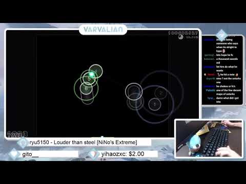 [Live] Varvalian | ryu5150 - Louder than steel [NiNo's Extreme] 1st +HR FC 99.56% {#1 791pp} - osu!