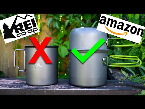 Ultralight Backpacking Cook Pot Comparison! AMAZON vs. REI