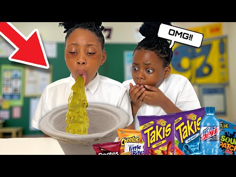 Sasha and Asher at School | Healthy vs Unhealthy Lunchbox for School😱
