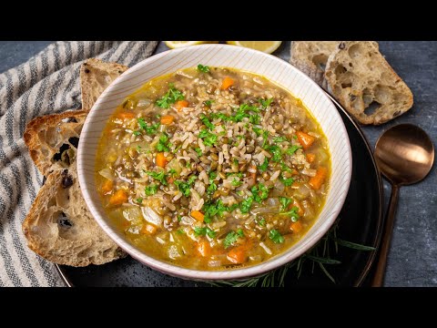 Brown Rice and Lentil Soup