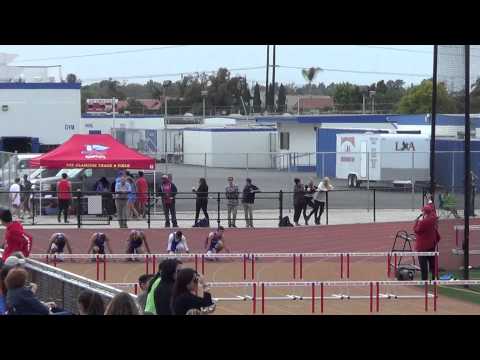 VarB 110m Hurdles vs Fountain Valley 4-22-15 - Los Alamitos Boys