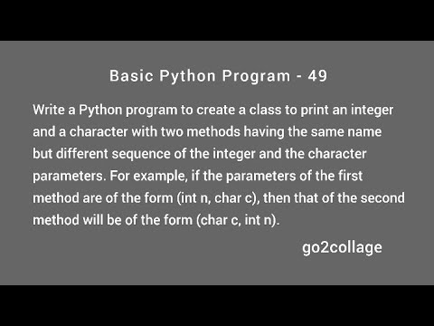 Ep 49 Language Python Basic Program I Go2collage