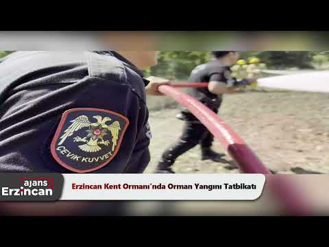 Erzincan Kent Ormanı'nda Orman Yangını Tatbikatı