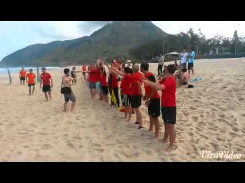 wk 2014 belgie-holland op strand Recreio
