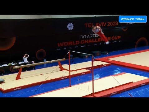 Top 3 in Men's High Bar Final - 2023 Tel Aviv Gymnastics World Challenge Cup