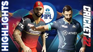 𝗴𝘁 𝘃𝘀 𝗿𝗰𝗯 - Gujarat Titans vs Royal Challengers Bangalore Match Highlights IPL 15 Cricket 22