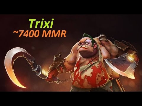 Trixi Pudge dota 2 Solo Ranked (7400 MMR Gameplay)