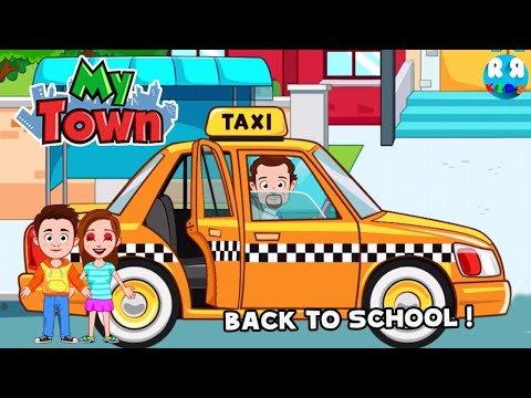 ​ My Town  Home Family Doll House - Brother and Sister goes to School by Taxi | iPad Gameplay
