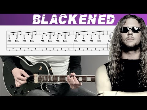 METALLICA - BLACKENED (Guitar cover with TAB | Lesson)