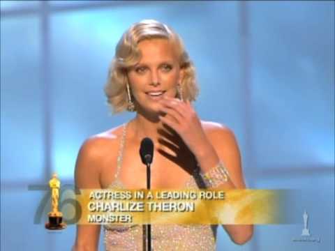 Charlize Theron winning Best Actress for "Monster" | 76th Oscars (2004)