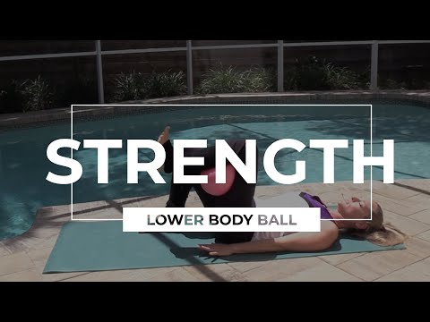 PARTE INFERIOR DEL CUERPO: Ejercicios con pelota para piernas, caderas y glúteos para calentar, a...