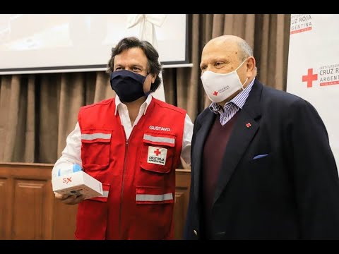 El gobernador Sáenz recibió 200 termómetros corporales infrarrojos donados por la Cruz Roja