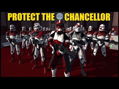 Fox's Coruscant Guard Clones Protect the Senate! - Men of War: Star Wars Mod Battle Simulator