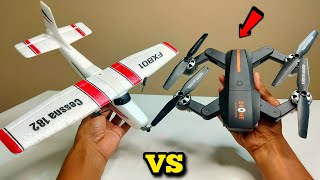 RC Fastest Aeroplane Vs RC Powerfull Foldable Drone Unboxing- Chatpat toy tv