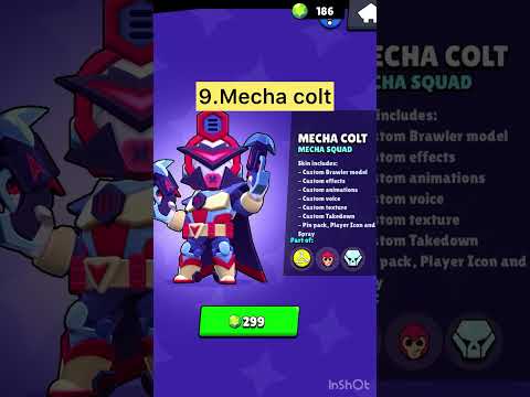 Ranking all mecha skins #brawlstars #shorts