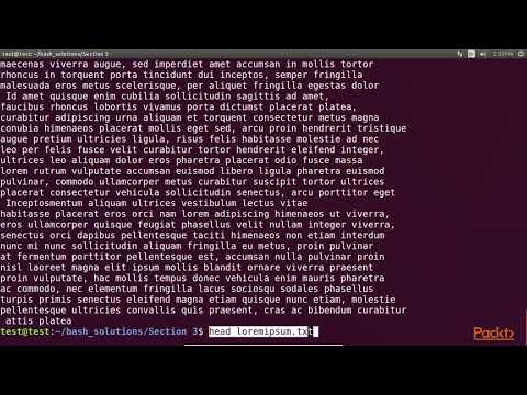 Bash Scripting Solutions Viewing Files Various Angles Â– Head Tail Less More | packtpub com